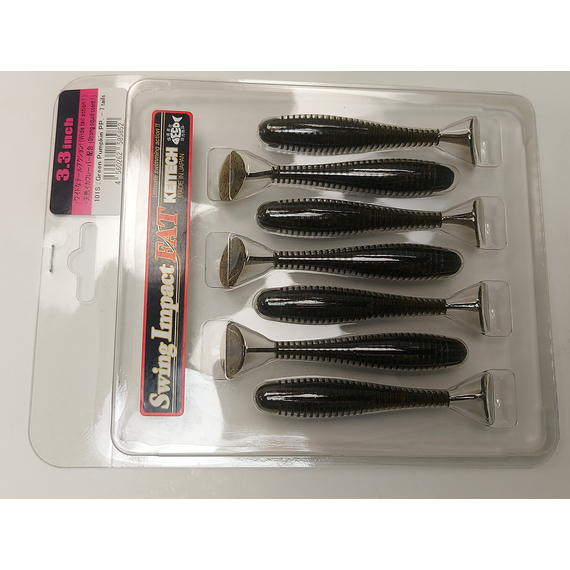 Силикон Keitech Swing Impact FAT 3.3" (7 шт/упак) цвет: 101 green pumpkin pp., Длина силикона: 3.3" (8.4 см), Расцветка силикона: 101 Green Pumpkin PP, фото , изображение 10