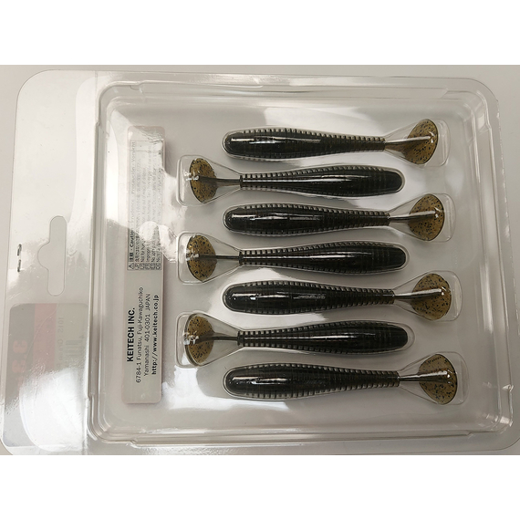 Силикон Keitech Swing Impact FAT 3.3" (7 шт/упак) цвет: 101 green pumpkin pp., Длина силикона: 3.3" (8.4 см), Расцветка силикона: 101 Green Pumpkin PP, фото , изображение 11
