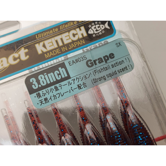 Силікон Keitech Sexy Impact 3.8" (10 шт/упак), колір:ea#03 grape, Довжина силікону: 3.8" (9.7 см), Колір силікону: EA#03 Grape, фото , изображение 15