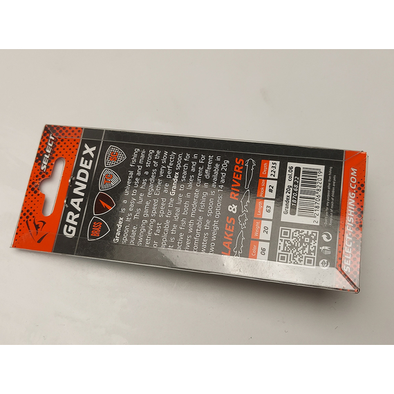 Блешня Select Grandex 20.0g 63mm #06, Вага блешні: 20г, Колір блешні: 06, фото , изображение 6