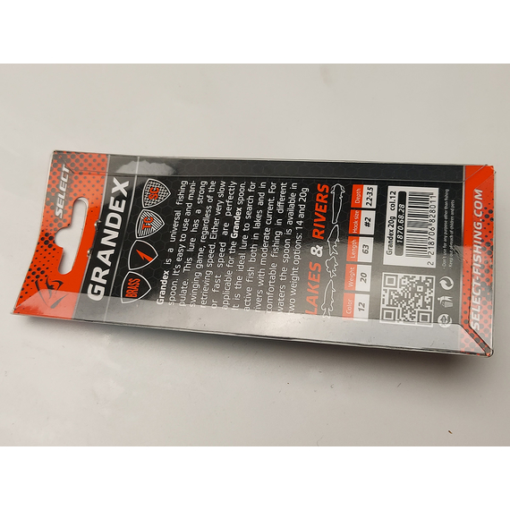 Блешня Select Grandex 20.0g 63mm #12, Вага блешні: 20г, Колір блешні: 12, фото , изображение 4