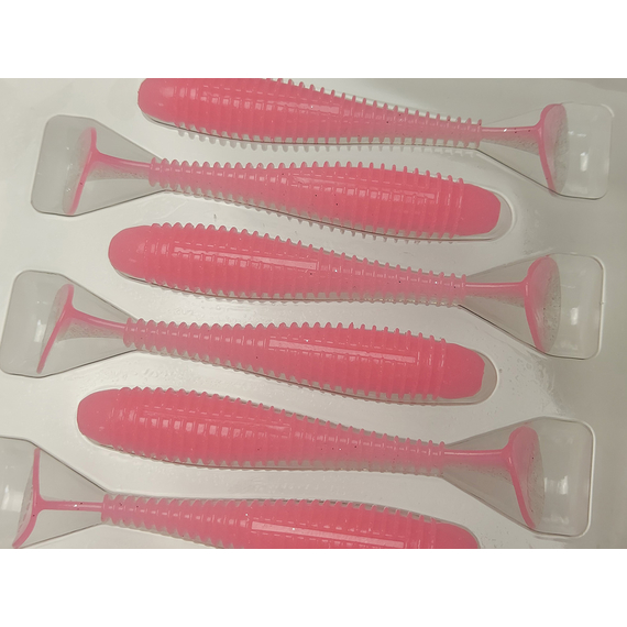 Силікон Keitech Swing Impact FAT 3.3" (7 шт/упак), колір:ea#10 pink silver glow, Довжина силікону: 3.3" (8.4 см), Колір силікону: EA#10 Pink Silver Glow, фото , изображение 8