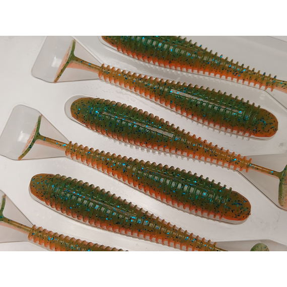 Силікон Keitech Swing Impact FAT 3.3" (7 шт/упак), колір:pal#11 rotten carrot, Довжина силікону: 3.3" (8.4 см), Колір силікону: PAL#11 Rotten Carrot, фото , изображение 11