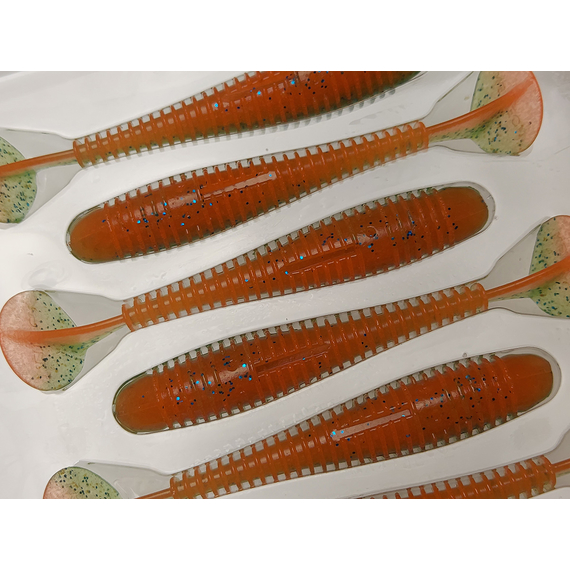 Силікон Keitech Swing Impact FAT 3.3" (7 шт/упак), колір:pal#11 rotten carrot, Довжина силікону: 3.3" (8.4 см), Колір силікону: PAL#11 Rotten Carrot, фото , изображение 12