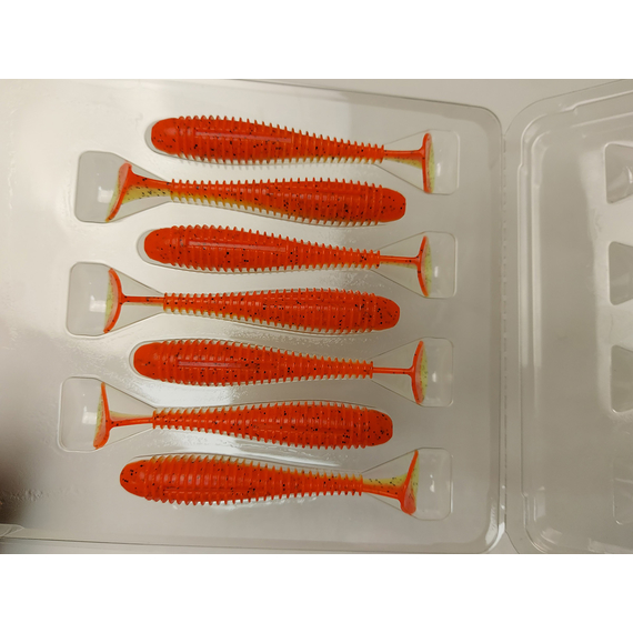 Силикон Keitech Swing Impact FAT 3.3" (7 шт/упак), цвет: pal#08 spicy mustard, Длина силикона: 3.3" (8.4 см), Расцветка силикона: PAL#08 Spicy Mustad, фото , изображение 7