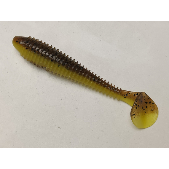 Силікон Keitech Swing Impact FAT 3.3" (7 шт/упак), колір:pal#10 bumblebee, Довжина силікону: 3.3" (8.4 см), Колір силікону: PAL#10 Bumblebee, фото , изображение 3