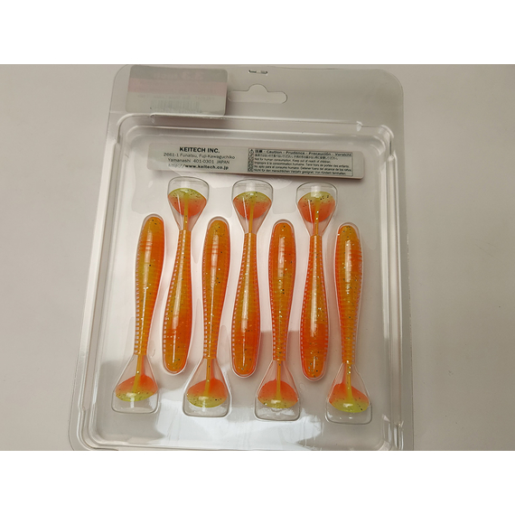 Силікон Keitech Swing Impact FAT 3.3" (7 шт/упак), колір:pal#04 sun shine lemon, Довжина силікону: 3.3" (8.4 см), Колір силікону: PAL#04 Sun Shine Lemon, фото , изображение 9