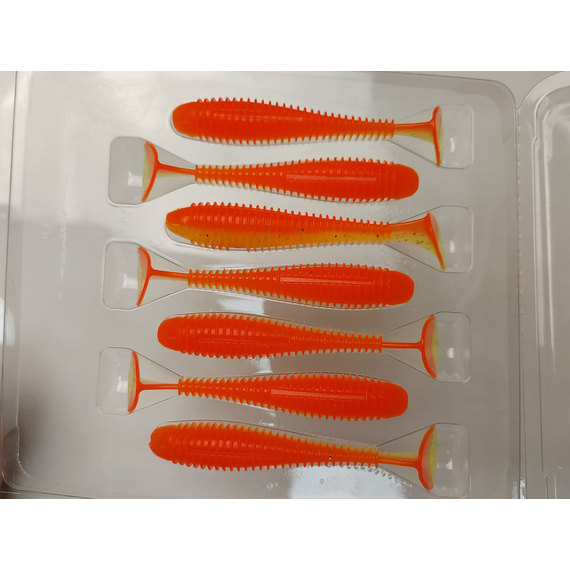 Силікон Keitech Swing Impact FAT 3.3" (7 шт/упак), колір:pal#04 sun shine lemon, Довжина силікону: 3.3" (8.4 см), Колір силікону: PAL#04 Sun Shine Lemon, фото , изображение 7