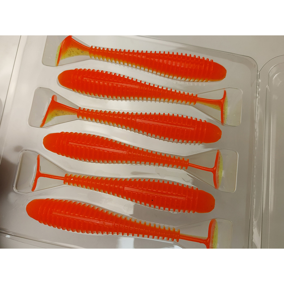 Силікон Keitech Swing Impact FAT 4.3" (6 шт/упак), колір:pal#04 sun shine lemon, Довжина силікону: 4.3" (10.9 см), Колір силікону: PAL#04 Sun Shine Lemon, фото , изображение 7