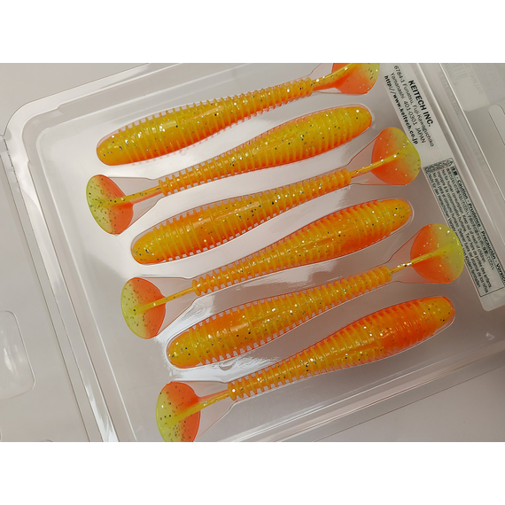 Силікон Keitech Swing Impact FAT 4.3" (6 шт/упак), колір:pal#04 sun shine lemon, Довжина силікону: 4.3" (10.9 см), Колір силікону: PAL#04 Sun Shine Lemon, фото , изображение 8