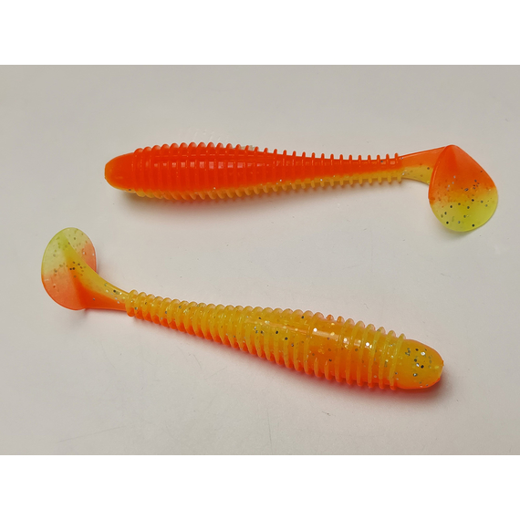 Силікон Keitech Swing Impact FAT 4.3" (6 шт/упак), колір:pal#04 sun shine lemon, Довжина силікону: 4.3" (10.9 см), Колір силікону: PAL#04 Sun Shine Lemon, фото , изображение 5