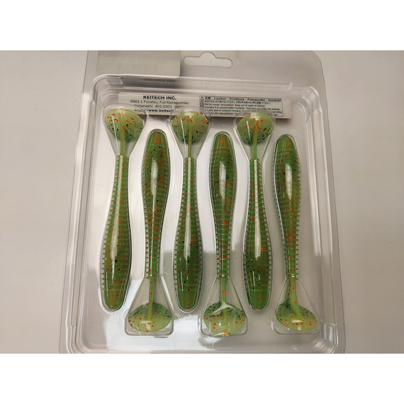 Силикон Keitech Swing Impact FAT 4.3" (6 шт/упак) цвет: ea#05 hot fire tiger, Длина силикона: 4.3" (10.9 см), Расцветка силикона: EA#05 Hot Fire Tiger, фото , изображение 9