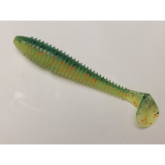 Силикон Keitech Swing Impact FAT 4.3" (6 шт/упак) цвет: ea#05 hot fire tiger, Длина силикона: 4.3" (10.9 см), Расцветка силикона: EA#05 Hot Fire Tiger, фото , изображение 3