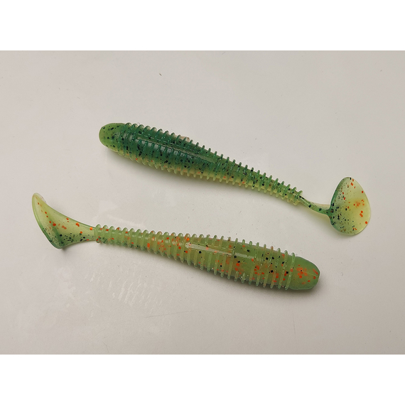 Силикон Keitech Swing Impact FAT 4.3" (6 шт/упак) цвет: ea#05 hot fire tiger, Длина силикона: 4.3" (10.9 см), Расцветка силикона: EA#05 Hot Fire Tiger, фото , изображение 5