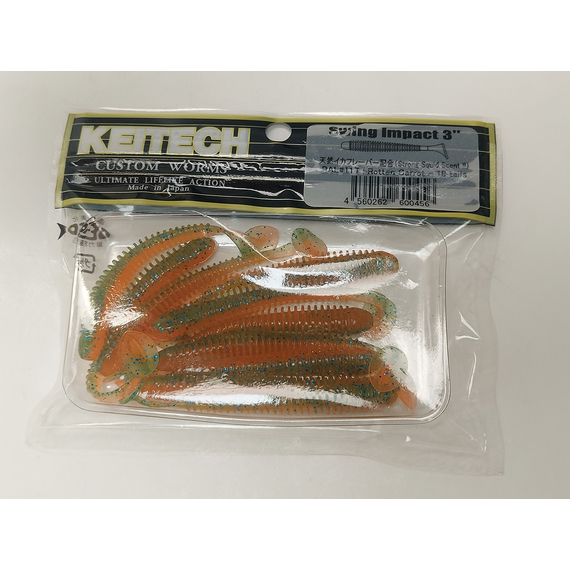 Силікон Keitech Swing Impact 3" (10 шт/упак), колір:pal#11 rotten carrot, Довжина силікону: 3" (7.6 см), Колір силікону: PAL#11 Rotten Carrot, фото , изображение 5