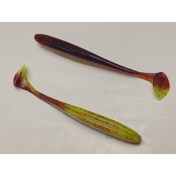 Силікон Keitech Easy Shiner 4.5" (6 шт/уп), колір:ea#15 grape chart red flk, Довжина силікону: 4.5" (11.4 см), Колір силікону: ea#15 grape chart red flk, фото , изображение 5