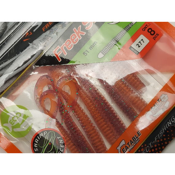 Силікон Select Freek Slim 2" col.277 (8 шт/пак), Довжина силікону: 2" (5.08 см), Колір силікону: 277, фото , изображение 7