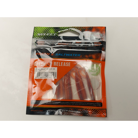 Силікон Select Freek Slim 2" col.277 (8 шт/пак), Довжина силікону: 2" (5.08 см), Колір силікону: 277, фото , изображение 10