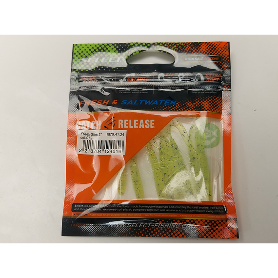 Силікон Select Freek Slim 2" col.072 (8 шт/пак), Довжина силікону: 2" (5.08 см), Колір силікону: 072, фото , изображение 10