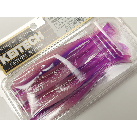 Силікон Keitech Easy Shiner 4.5" (6 шт/упак), колір:pal#14 glamorous pink, Довжина силікону: 4.5" (11.4 см), Колір силікону: PAL#14 Glamorous Pink, фото , изображение 9