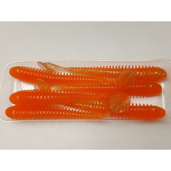 Силікон Keitech Swing Impact 4.5" (6 шт/упак), колір:ea#06 orange flash, Довжина силікону: 4.5" (11.4 см), Колір силікону: EA#06 Orange Flash, фото , изображение 6