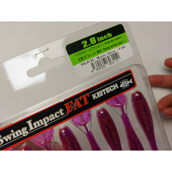Силикон Keitech Swing Impact FAT 2.8" (8 шт/упак) цвет: pal#13 mistic spice, Длина силикона: 2.8" (7.1 см), Расцветка силикона: PAL#13 Mistic Spice, фото , изображение 16