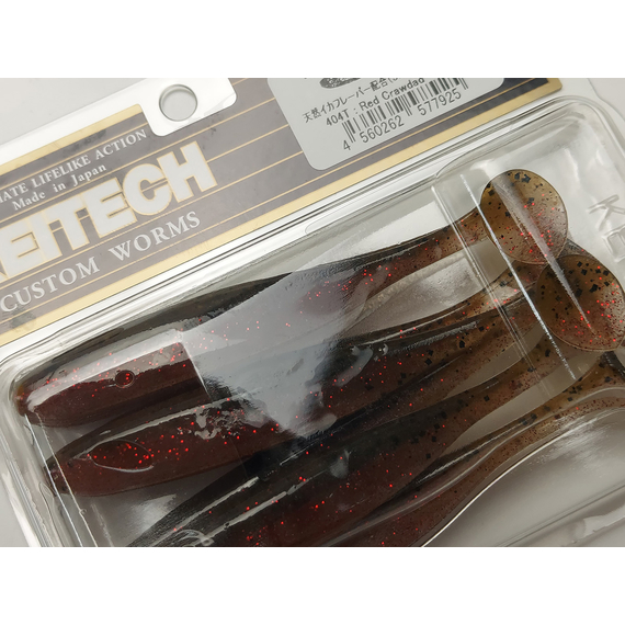 Силікон Keitech Easy Shiner 4" (7 шт/упак), колір:404 red crawdad, Довжина силікону: 4" (10.2 см), Колір силікону: 404 Red Crawdad, фото , изображение 10