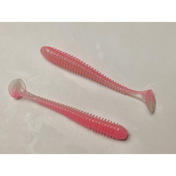 Силікон Keitech Swing Impact 3.5" (8 шт/упак), колір:ea#10 pink silver glow, Довжина силікону: 3.5" (8.9 см), Колір силікону: EA#10 Pink Silver Glow, фото , изображение 4