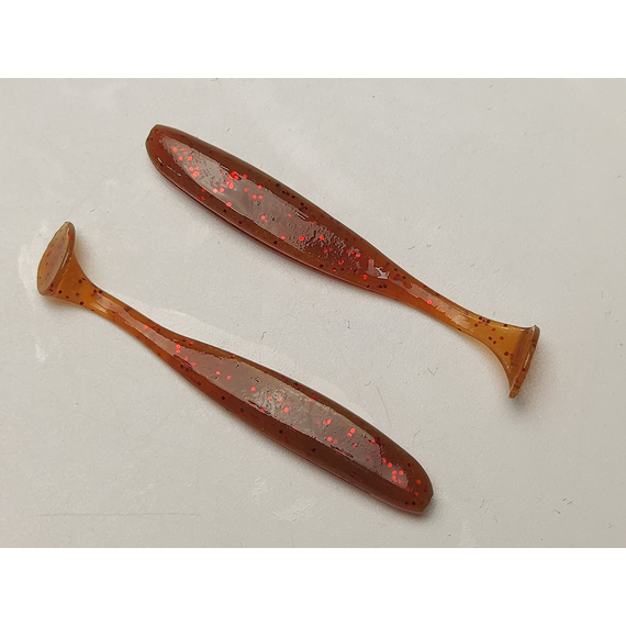 Силікон Keitech Easy Shiner 2" (12 шт/упак), колір:pal#07 motoroil red flake, Довжина силікону: 2" (5.1 см), Колір силікону: pal#07 motoroil red flake, фото , изображение 4