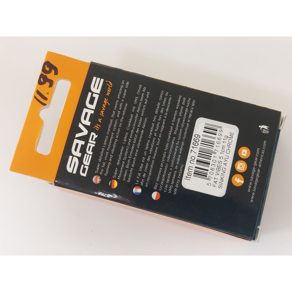 Воблер Savage Gear Fat Vibes 51S 51mm 11.0g Ayu Chrome, Размер/Вес: 51мм/11г, Цвет воблера: Ayu Chrome, фото , изображение 4