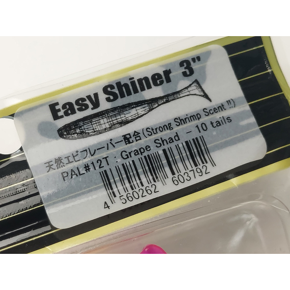 Силікон Keitech Easy Shiner 3" (10 шт/упак), колір:pal#12 grape shad, Довжина силікону: 3" (7.6 см), Колір силікону: PAL#12 Grape Shad, фото , изображение 12