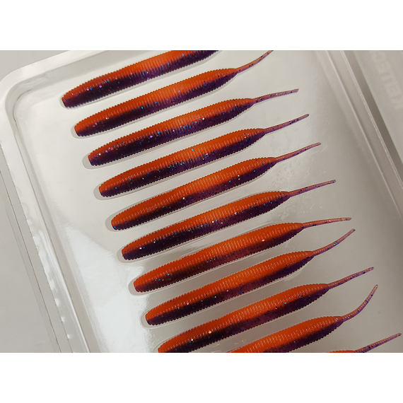 Силикон Keitech Sexy Impact 2.8" (12 шт/упак) ц:pal#09 violet fire, Длина силикона: 2.8" (7.1 см), Расцветка силикона: PAL#09 Violet Fire, фото , изображение 10