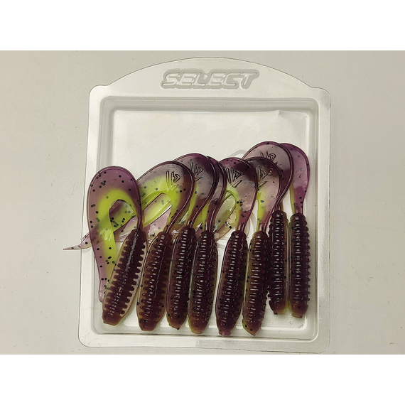 Силікон Select Freek 2.3" col.201 (8 шт/упак), Довжина силікону: 2.3" (4.3 см), Колір силікону: 201, фото , изображение 6