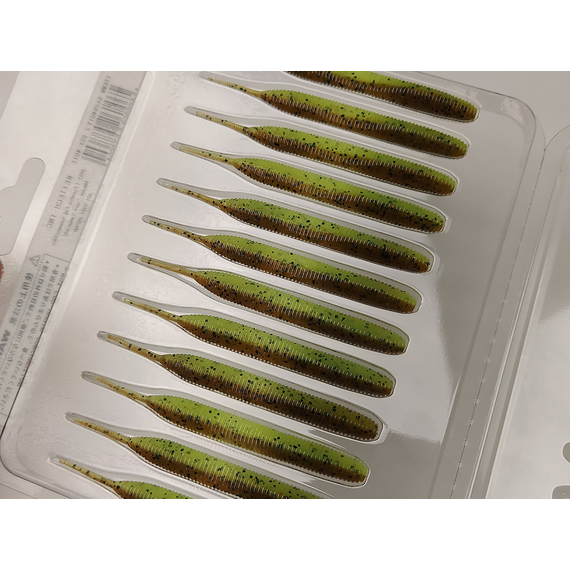 Силікон Keitech Sexy Impact 2.8" 12, колір:401 greenpumpkinpp.chart, Довжина силікону: 2.8" (7.1 см), Колір силікону: 401 Green Pumpkin/Chartreuse, фото , изображение 7