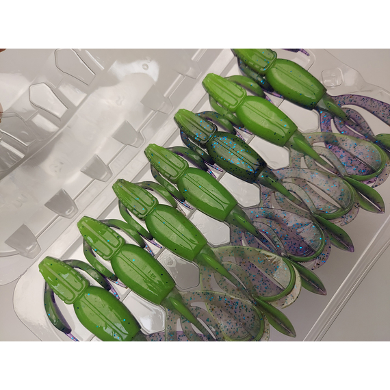 Силикон Keitech Crazy Flapper 3.6" (7 шт/упак) ц:pal#06 violet lime berry, Длина силикона: 3.6" (9.1 см), Расцветка силикона: PAL#06 Violet Lime Berry, фото , изображение 6