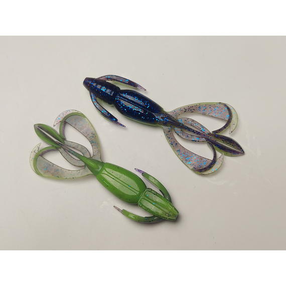 Силикон Keitech Crazy Flapper 3.6" (7 шт/упак) ц:pal#06 violet lime berry, Длина силикона: 3.6" (9.1 см), Расцветка силикона: PAL#06 Violet Lime Berry, фото , изображение 3