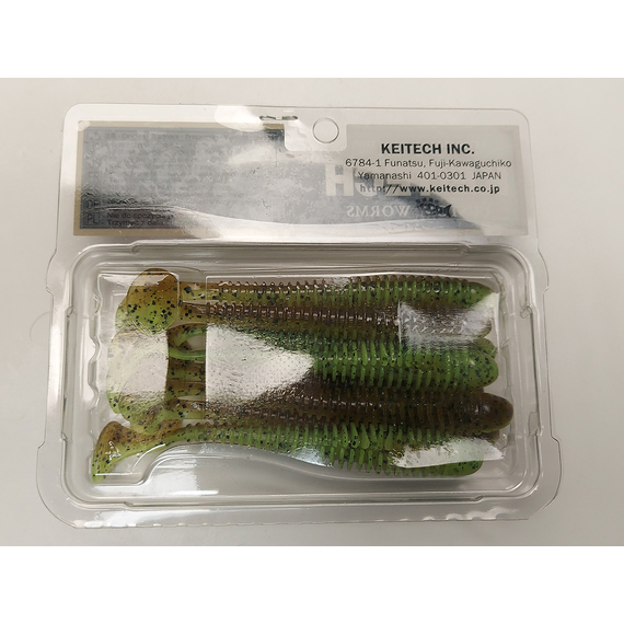 Силикон Keitech Swing Impact 4" (8 шт/упак) ц:401 greenpumpkinpp.chart, Длина силикона: 4" (10.2 см), Расцветка силикона: 401 Green Pumpkin/Chartreuse, фото , изображение 10