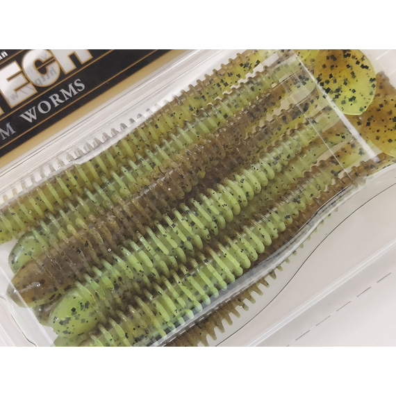 Силикон Keitech Swing Impact 4" (8 шт/упак) ц:401 greenpumpkinpp.chart, Длина силикона: 4" (10.2 см), Расцветка силикона: 401 Green Pumpkin/Chartreuse, фото , изображение 11