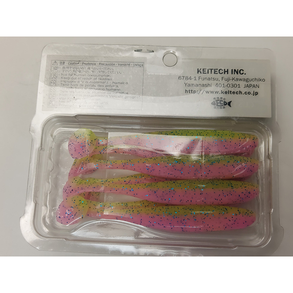 Силікон Keitech Easy Shiner 3.5" (7 шт/уп), колір:ea#16 cotton candy blue f, Довжина силікону: 3.5" (8.9 см), Колір силікону: ea#16 cotton candy blue f, фото , изображение 8