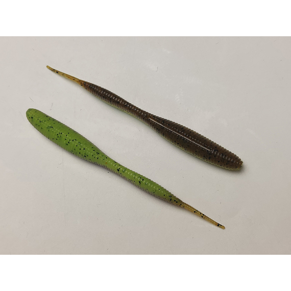 Силикон Keitech Sexy Impact 3.8" (10 шт/упак) ц:401 greenpumpkinpp.chart, Длина силикона: 3.8" (9.7 см), Расцветка силикона: 401 Green Pumpkin/Chartreuse, фото , изображение 5