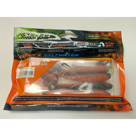 Силикон Select Fatfish 3.8" col.217 (5 шт/упак), Длина силикона: 3.8" (9.65 см), Расцветка силикона: 217, фото , изображение 8