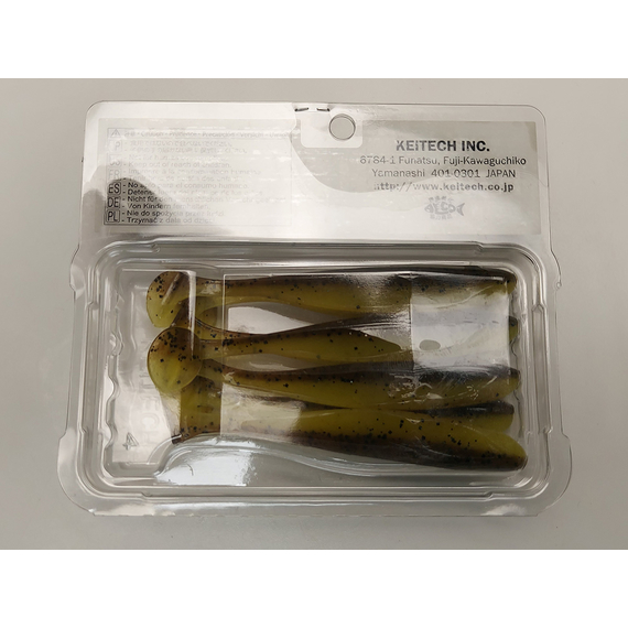 Силікон Keitech Easy Shiner 4" (7 шт/упак), колір:pal#10 bumblebee, Довжина силікону: 4" (10.2 см), Колір силікону: PAL#10 Bumblebee, фото , изображение 8