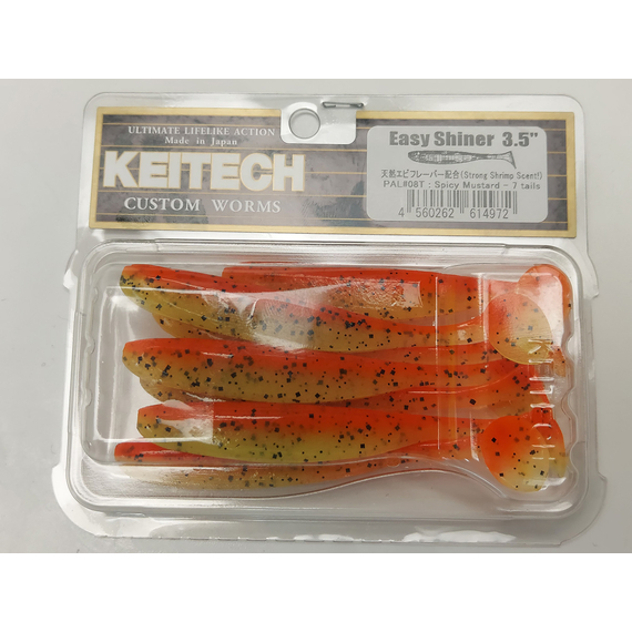 Силікон Keitech Easy Shiner 3.5", колір:pal#08 spicy mustard, Довжина силікону: 3.5" (8.9 см), Колір силікону: PAL#08 Spicy Mustad, фото , изображение 7