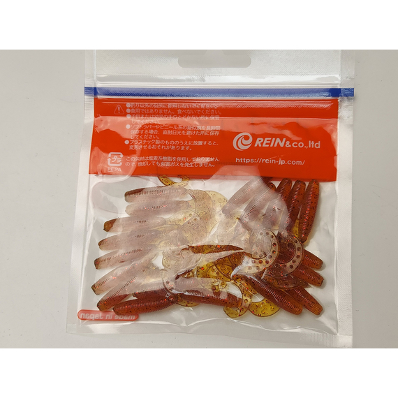 Силікон Reins Fat G-Tail Grub 2" 566 Motor Oil Red Flake (20шт/уп), Довжина силікону: 2.0" (5,08 см), Колір силікону: 566 Motor Oil Red Flake, фото , изображение 11