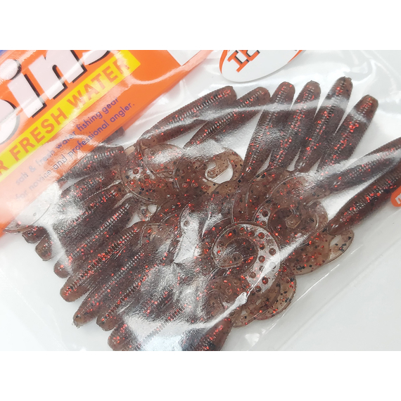 Силикон Reins FAT G TAIL GRUB 3" 007 Ebimiso SP 12шт, Длина силикона: 3.0" (7,62 см), Расцветка силикона: 007 Ebimiso SP, фото , изображение 3