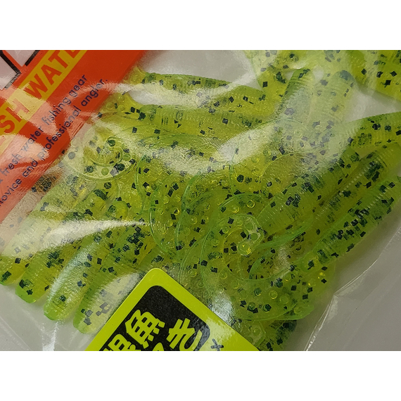 Силікон Reins Fat G-Tail Grub 2" 419 Chart Pepper (20шт/уп), Довжина силікону: 2.0" (5,08 см), Колір силікону: 419 Chart Pepper, фото , изображение 3