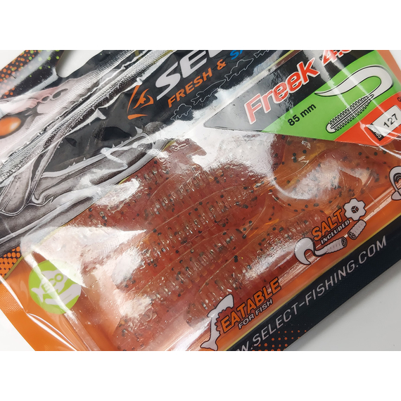 Силікон Select Freek 4.5" col.127 (5 шт/упак), Довжина силікону: 4.5" (11.43 см), Колір силікону: 127, фото , изображение 9