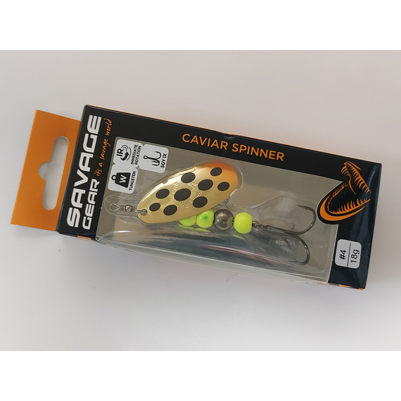 Блешня Savage Gear Caviar Spinner #4 18.0 g 05-Firetiger, Вага блешні: 18g, Колір блешні: Firetiger, фото , изображение 3
