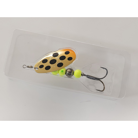 Блешня Savage Gear Caviar Spinner #4 18.0 g 05-Firetiger, Вага блешні: 18g, Колір блешні: Firetiger, фото , изображение 2