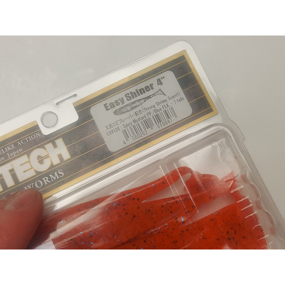 Силікон Keitech Easy Shiner 4" (7 шт/упак), колір:ea#13 spicy mustard/blue, Довжина силікону: 4" (10.2 см), Колір силікону: EA#13 Spicy Mustard/Blue, фото , изображение 13